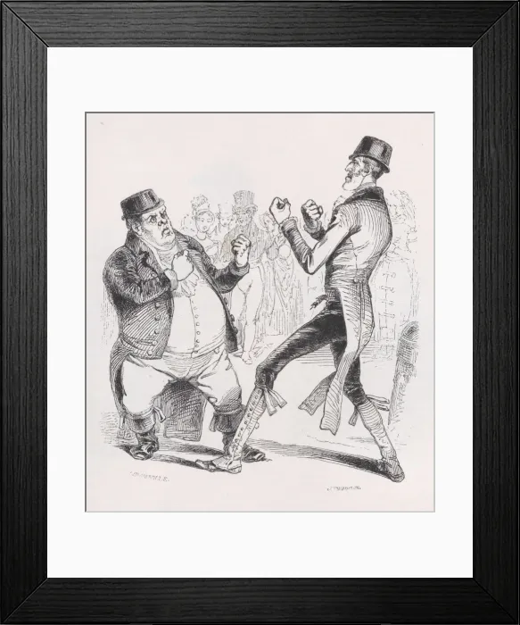 Framed Print : The Boxers from The Complete Works of Beranger, 1836. Creator: John Thompson Framed Print : The Boxers from The Complete Works of Beranger, 1836. Creator: John Thompson