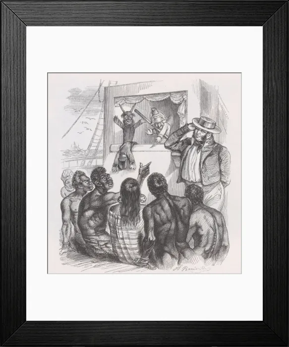 Framed Print : The Negroes and the Puppets from The Complete Works of Beranger, 1836 Framed Print : The Negroes and the Puppets from The Complete Works of Beranger, 1836