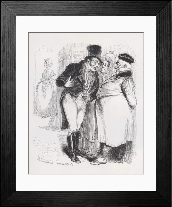 Framed Print : The Neighbor from The Complete Works of Beranger, 1836. Creator: John Thompson Framed Print : The Neighbor from The Complete Works of Beranger, 1836. Creator: John Thompson