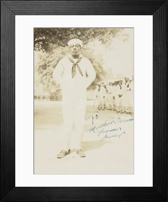 Framed Print : Framed photograph of an unidentified WWI sailor, 1917-1918. Creator: Unknown Framed Print : Framed photograph of an unidentified WWI sailor, 1917-1918. Creator: Unknown