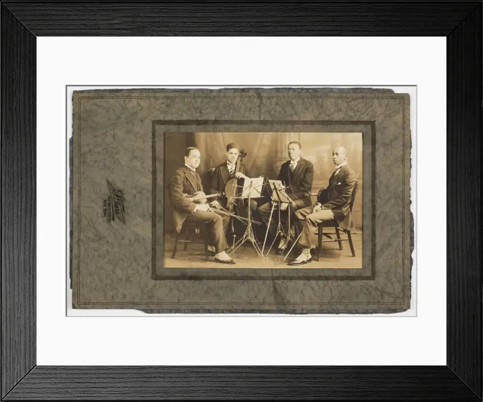 Framed Print : Photograph of Hall Johnson and the Negro String Quartet, ca. 1923. Creator: S. Tarr Framed Print : Photograph of Hall Johnson and the Negro String Quartet, ca. 1923. Creator: S. Tarr