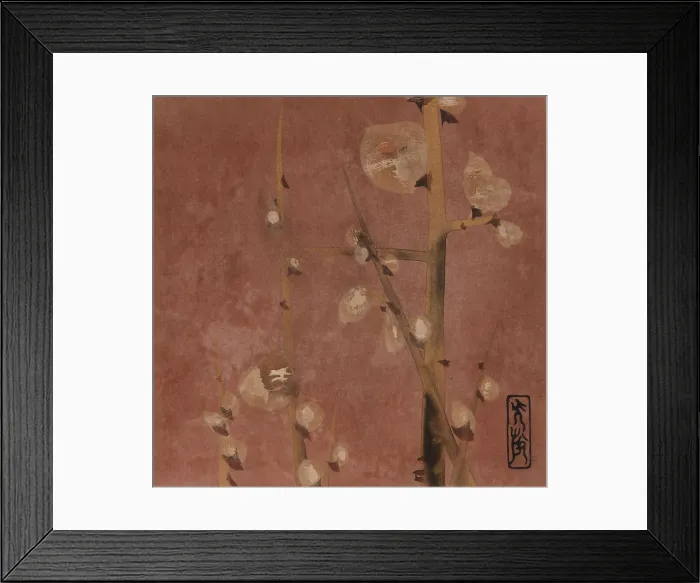 Framed Print : Plum blossoms, Edo period, late 16th-early 17th century. Creator: Hon'ami Koetsu Framed Print : Plum blossoms, Edo period, late 16th-early 17th century. Creator: Hon'ami Koetsu
