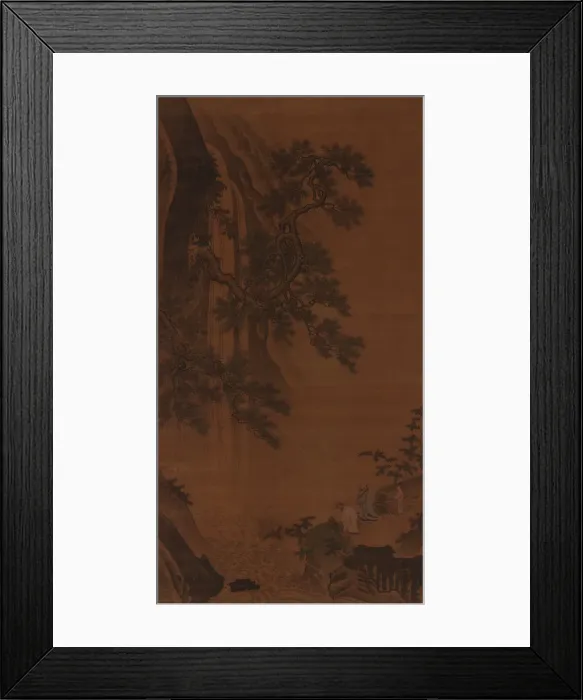 Framed Print : Two Gentlemen Contemplating a Waterfall, Ming dynasty, 16th century. Creator: Unknown Framed Print : Two Gentlemen Contemplating a Waterfall, Ming dynasty, 16th century. Creator: Unknown
