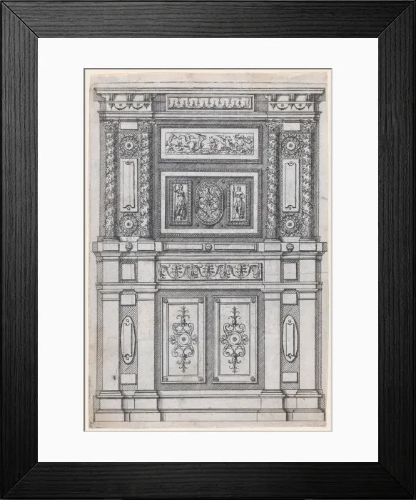 Framed Print : Furniture Design, 1530-85. Creator: Jacques Androuet Du Cerceau Framed Print : Furniture Design, 1530-85. Creator: Jacques Androuet Du Cerceau