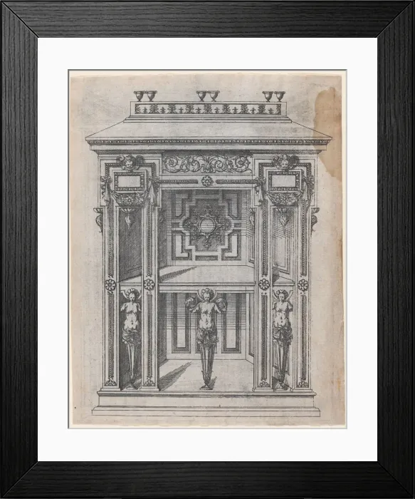 Framed Print : Furniture Design, 1565-70. Creator: Jacques Androuet Du Cerceau Framed Print : Furniture Design, 1565-70. Creator: Jacques Androuet Du Cerceau