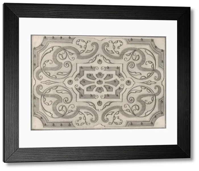 Framed Print : Gartten Parterres, 1697-1705. Creator: George Hatzl Framed Print : Gartten Parterres, 1697-1705. Creator: George Hatzl