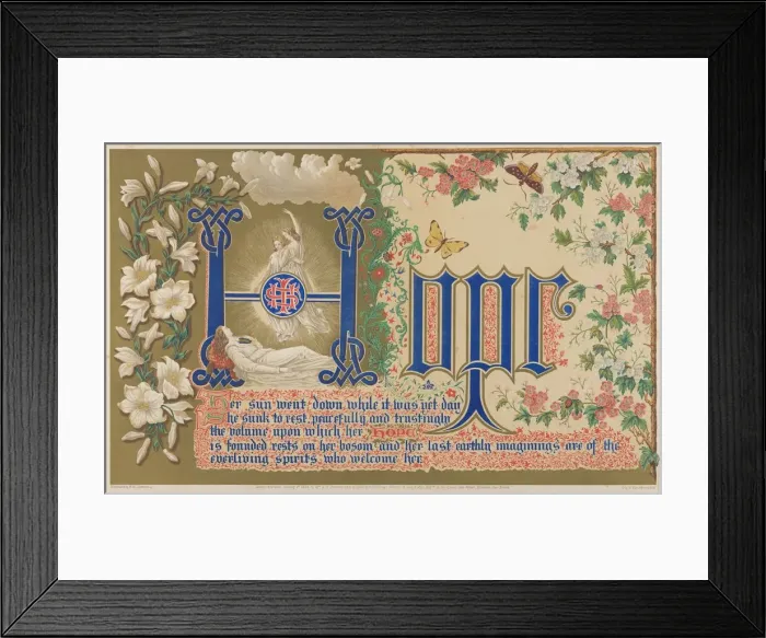 Framed Print : Hope, January 1, 1864. Creator: Freeman Gage Delamotte Framed Print : Hope, January 1, 1864. Creator: Freeman Gage Delamotte