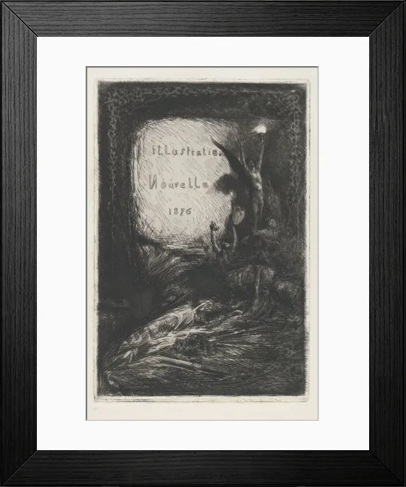 Framed Print : Illustration Nouvelle, 1876. Creator: Francois-Nicolas Chifflart Framed Print : Illustration Nouvelle, 1876. Creator: Francois-Nicolas Chifflart