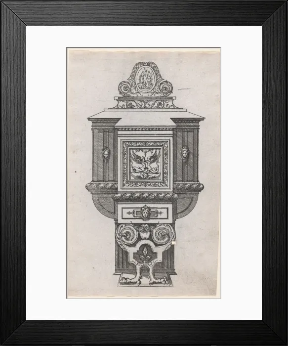 Framed Print : Furniture Design, 1530-85. Creator: Jacques Androuet Du Cerceau Framed Print : Furniture Design, 1530-85. Creator: Jacques Androuet Du Cerceau