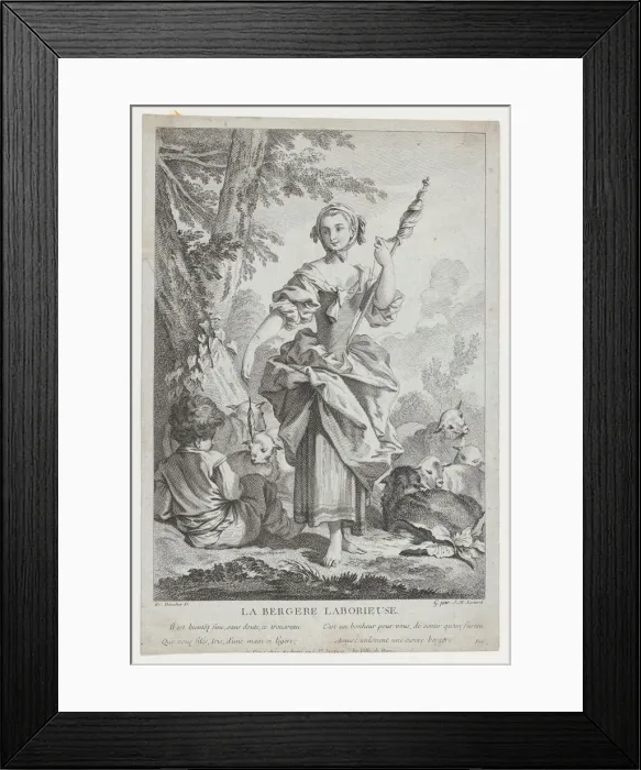 Framed Print : La Bergere Laborieuse, 18th century. Creator: Jean Michel Liotard Framed Print : La Bergere Laborieuse, 18th century. Creator: Jean Michel Liotard