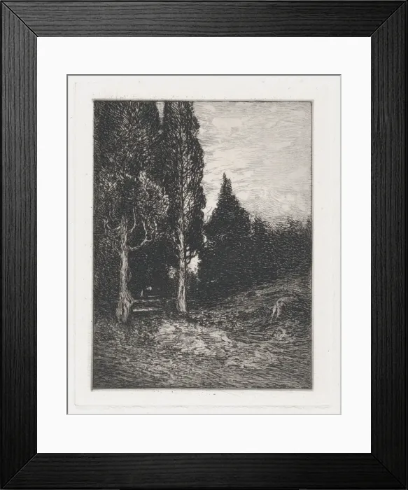 Framed Print : Landscape, ca. 1880-91. Creator: Frank Anderson Framed Print : Landscape, ca. 1880-91. Creator: Frank Anderson