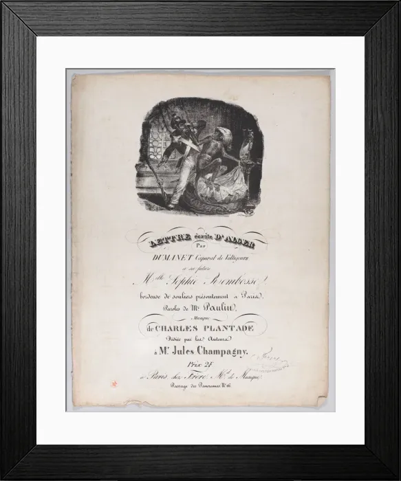 Framed Print : Letter Written from Alger, ca. 1835. Creator: Jean Ignace Isidore Gerard Framed Print : Letter Written from Alger, ca. 1835. Creator: Jean Ignace Isidore Gerard