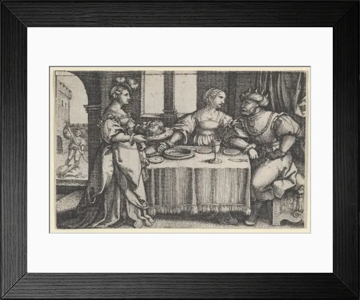 Framed Print : Salome with the Head of John the Baptist. Creator: Georg Pencz Framed Print : Salome with the Head of John the Baptist. Creator: Georg Pencz