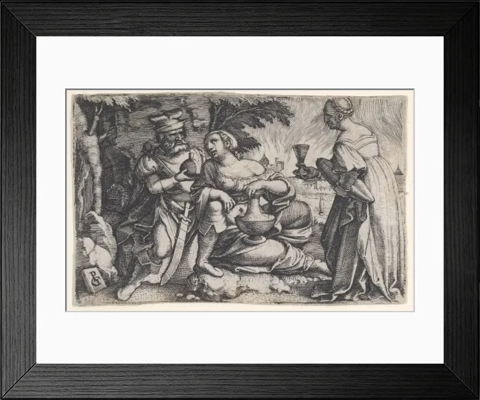 Framed Print : Lot and His Daughters. Creator: Georg Pencz Framed Print : Lot and His Daughters. Creator: Georg Pencz