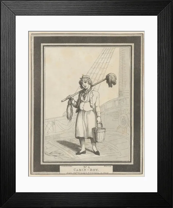 Framed Print : No. 1: Cabin Boy, February 15, 1799. Creator: Henri Merke Framed Print : No. 1: Cabin Boy, February 15, 1799. Creator: Henri Merke