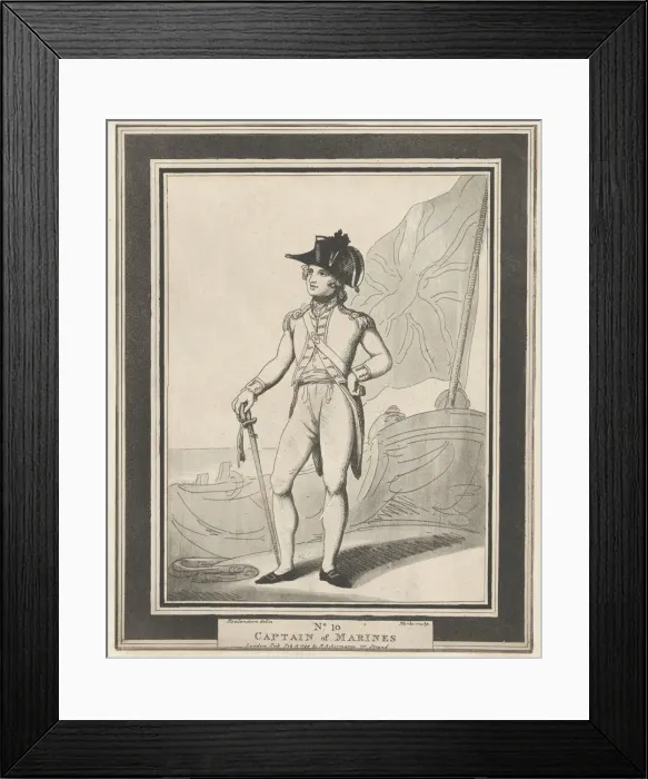 Framed Print : No. 10: Captain of Marines, February 15, 1799. Creator: Henri Merke Framed Print : No. 10: Captain of Marines, February 15, 1799. Creator: Henri Merke