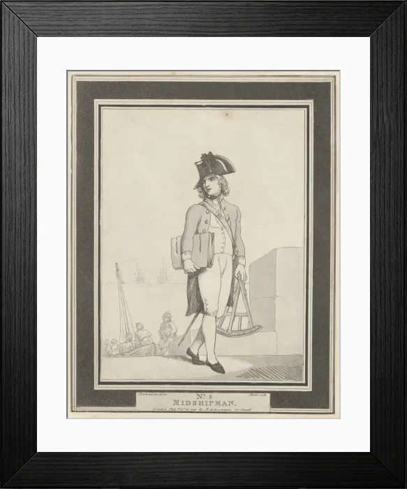 Framed Print : No. 5: Midshipman, February 15, 1799. Creator: Henri Merke Framed Print : No. 5: Midshipman, February 15, 1799. Creator: Henri Merke