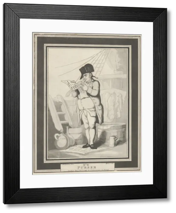 Framed Print : No. 6: Purser, February 15, 1799. Creator: Henri Merke Framed Print : No. 6: Purser, February 15, 1799. Creator: Henri Merke