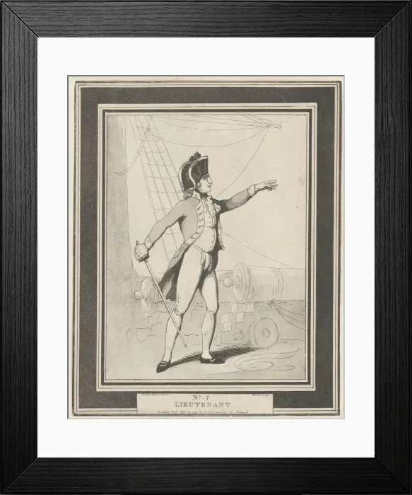 Framed Print : No. 7: Lieutenant, February 15, 1799. Creator: Henri Merke Framed Print : No. 7: Lieutenant, February 15, 1799. Creator: Henri Merke
