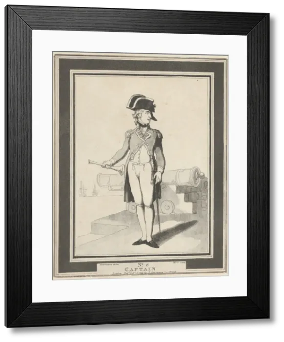 Framed Print : No. 8: Captain, February 15, 1799. Creator: Henri Merke Framed Print : No. 8: Captain, February 15, 1799. Creator: Henri Merke
