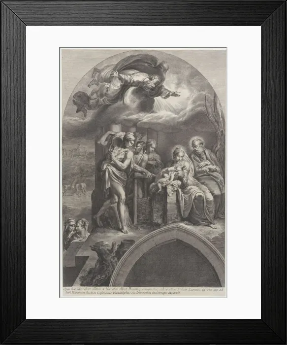 Framed Print : The Adoration of the Shepherds, with God the Father overhead, 1754-1802. Creator: Gaetano Gandolfi Framed Print : The Adoration of the Shepherds, with God the Father overhead, 1754-1802. Creator: Gaetano Gandolfi