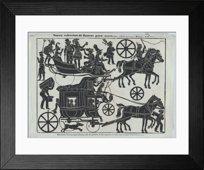 Framed Print : Sheet 13 of figures for Chinese shadow puppets, 1859. Creator: Juan Llorens Framed Print : Sheet 13 of figures for Chinese shadow puppets, 1859. Creator: Juan Llorens