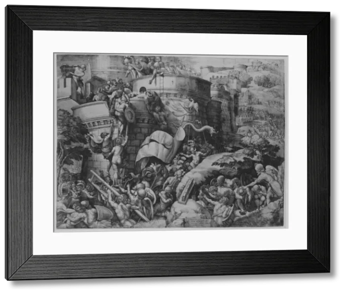Framed Print : The Capture of Carthagena by Scipio and His Troops, 1539. Creator: Georg Pencz Framed Print : The Capture of Carthagena by Scipio and His Troops, 1539. Creator: Georg Pencz