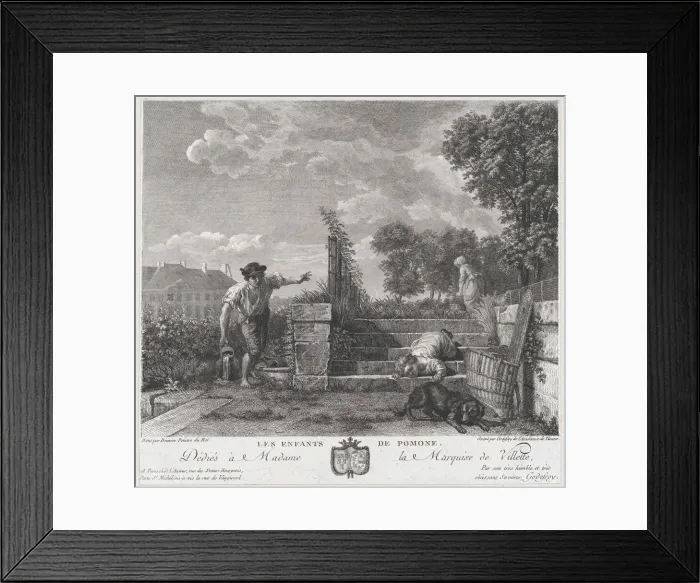 Framed Print : The Children of Pomona, 1778. Creator: Francois Godefroy Framed Print : The Children of Pomona, 1778. Creator: Francois Godefroy