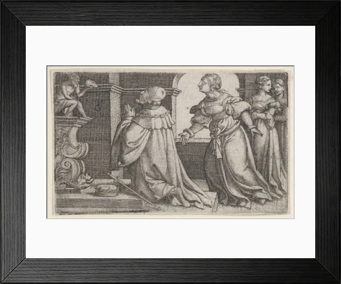 Framed Print : Solomon Worshipping Idols. Creator: Georg Pencz Framed Print : Solomon Worshipping Idols. Creator: Georg Pencz
