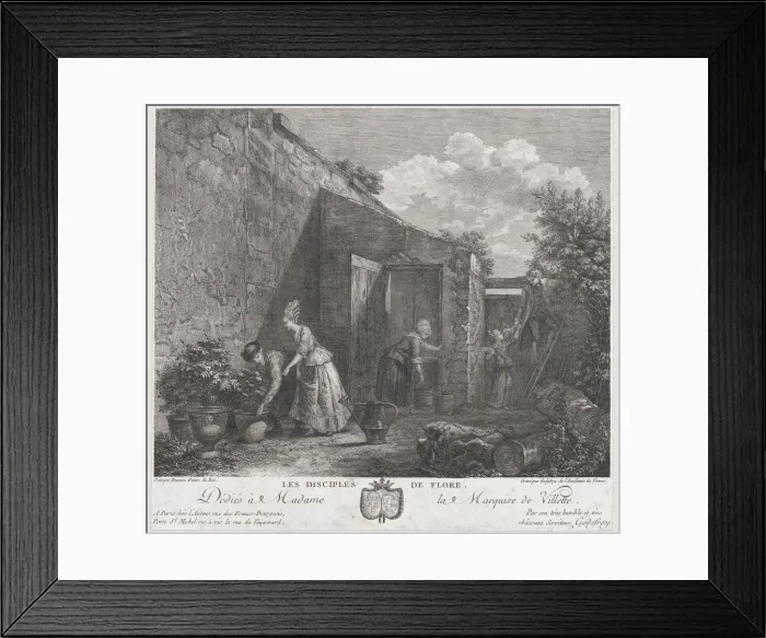 Framed Print : The Disciples of Flora, 1778. Creator: Francois Godefroy Framed Print : The Disciples of Flora, 1778. Creator: Francois Godefroy