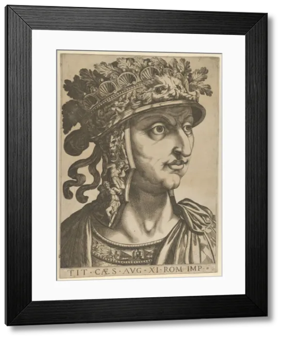 Framed Print : Plate 11: Titus Vespasian looking to the right, from The Twelve Caesars, 1610-40 Framed Print : Plate 11: Titus Vespasian looking to the right, from The Twelve Caesars, 1610-40