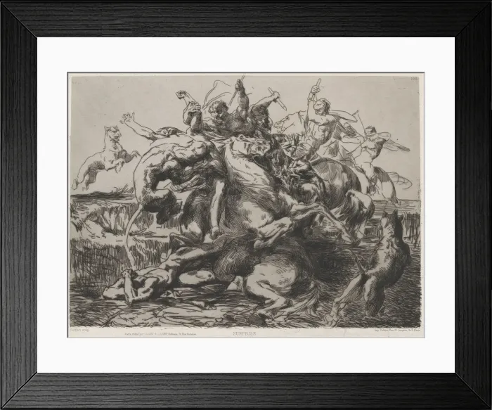 Framed Print : Surprise, 19th century. Creator: Francois-Nicolas Chifflart Framed Print : Surprise, 19th century. Creator: Francois-Nicolas Chifflart