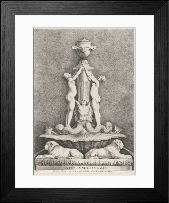 Framed Print : The Fountain of the Graces, 1737. Creator: Gabriel Huquier Framed Print : The Fountain of the Graces, 1737. Creator: Gabriel Huquier