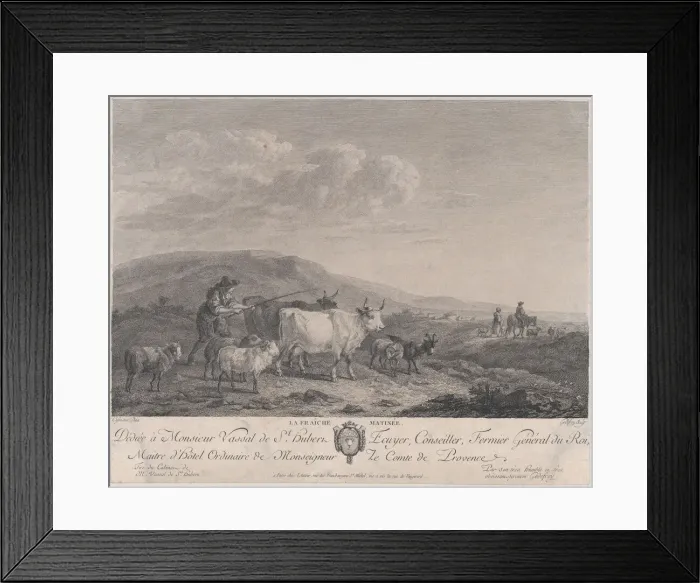 Framed Print : The Fresh Morning, late 18th, early 19th century. Creator: Francois Godefroy
