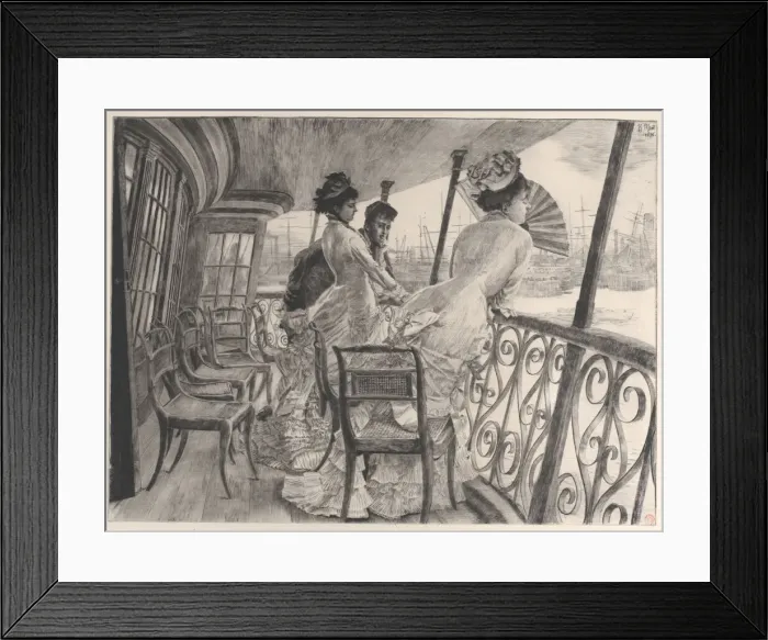 Framed Print : The Gallery of H. M. S. Calcutta (Souvenir of a Ball on Shipboard) (La galerie du Framed Print : The Gallery of H. M. S. Calcutta (Souvenir of a Ball on Shipboard) (La galerie du