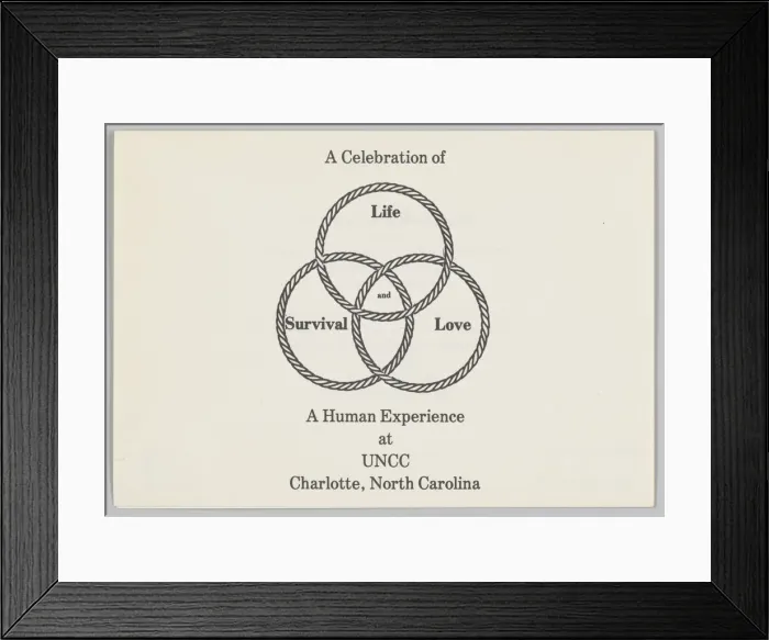 Framed Print : Invitation for a event hosted by the Black Studies Department of UNCC, 1974 Framed Print : Invitation for a event hosted by the Black Studies Department of UNCC, 1974
