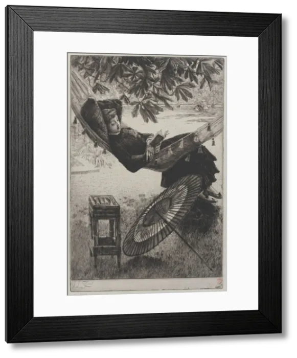 Framed Print : The Hammock, 1880. Creator: James Tissot Framed Print : The Hammock, 1880. Creator: James Tissot