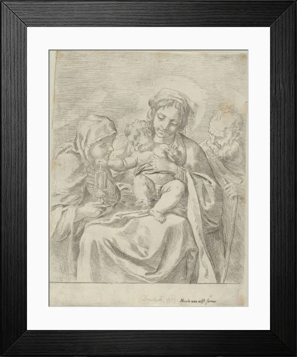 Framed Print : The Holy Family with Saint Clare, 1590-1600. Creator: Guido Reni Framed Print : The Holy Family with Saint Clare, 1590-1600. Creator: Guido Reni