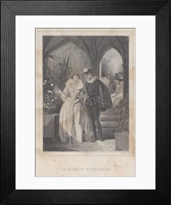 Framed Print : The Lady of Monsoreau (La Dame de Monsoreau), 1830-65. Creator Framed Print : The Lady of Monsoreau (La Dame de Monsoreau), 1830-65. Creator