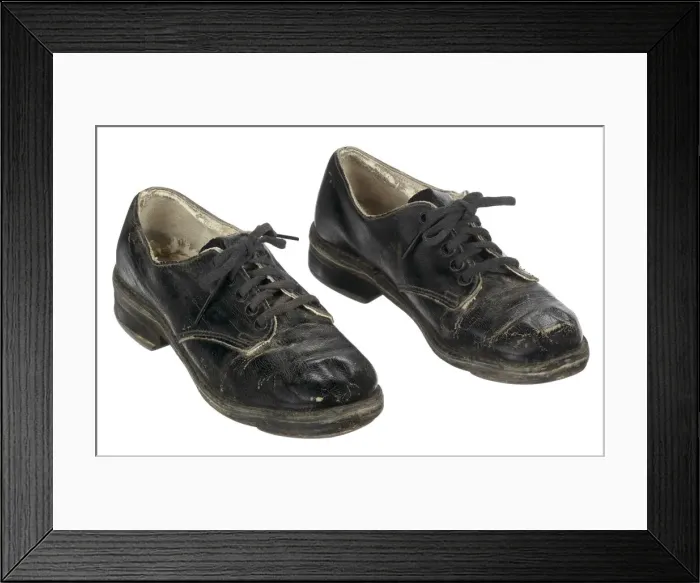 Framed Print : Tap shoes used by Sammy Davis Jr. 1938. Creator: Windsor Shoe Company Framed Print : Tap shoes used by Sammy Davis Jr. 1938. Creator: Windsor Shoe Company