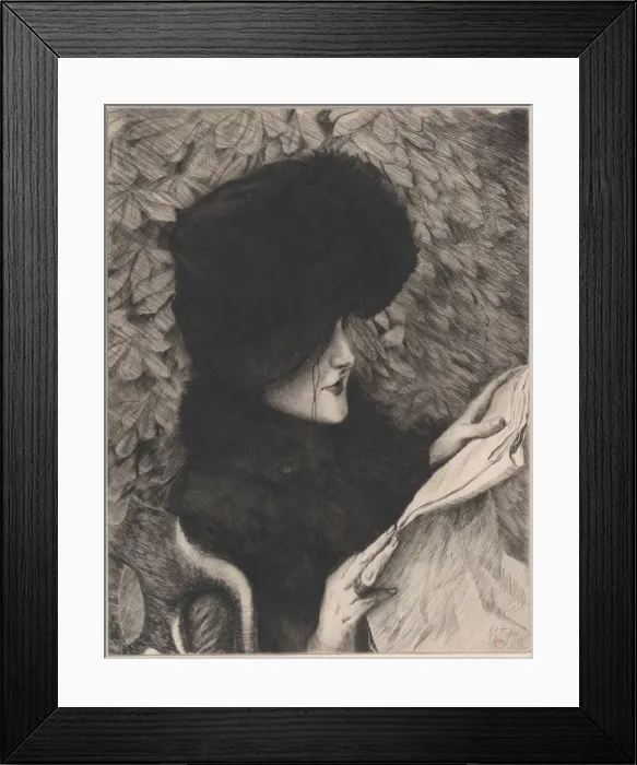 Framed Print : The Newspaper, 1883. Creator: James Tissot Framed Print : The Newspaper, 1883. Creator: James Tissot