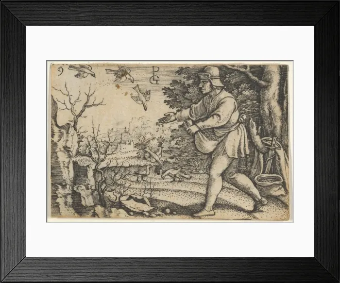 Framed Print : The Parable of the Sower, from The Story of Christ, 1534-35. Creator: Georg Pencz Framed Print : The Parable of the Sower, from The Story of Christ, 1534-35. Creator: Georg Pencz