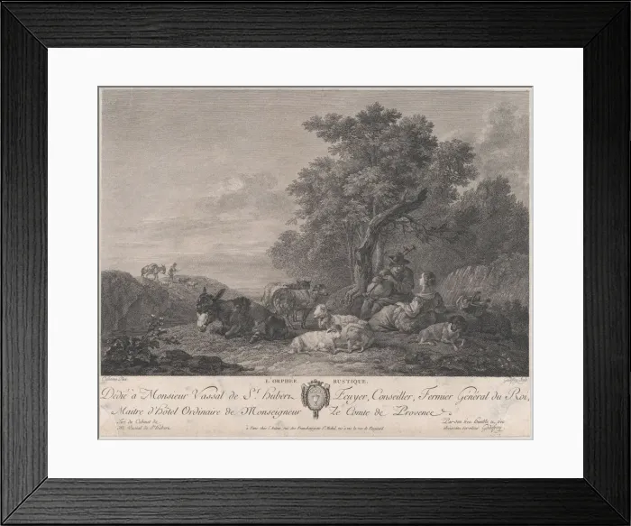 Framed Print : The Rustic Orpheus, late 18th, early 19th century. Creator: Francois Godefroy Framed Print : The Rustic Orpheus, late 18th, early 19th century. Creator: Francois Godefroy