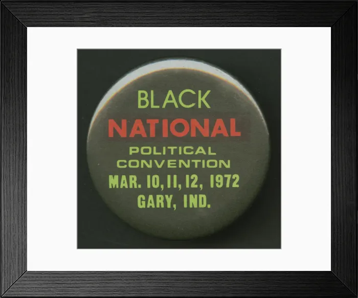 Framed Print : Pinback button for the Black National Political Convention, mid 20th century Framed Print : Pinback button for the Black National Political Convention, mid 20th century