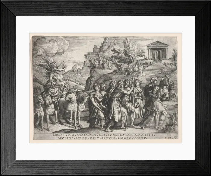 Framed Print : The Triumph of Love, from The Triumph of Petrarch. Creator: Georg Pencz Framed Print : The Triumph of Love, from The Triumph of Petrarch. Creator: Georg Pencz