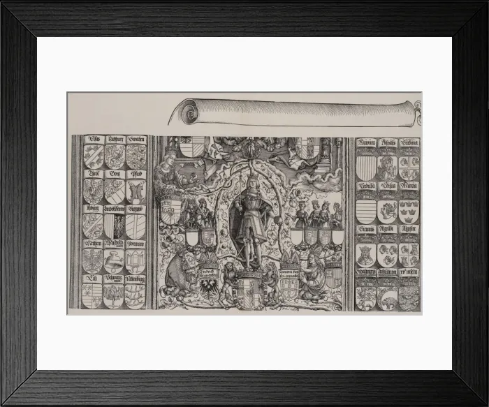 Framed Print : The Upper Portion of the Genealogy of Maximilian; with the Right Edge of the Scroll for Framed Print : The Upper Portion of the Genealogy of Maximilian; with the Right Edge of the Scroll for