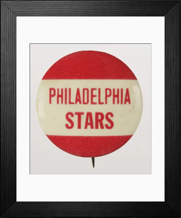 Framed Print : Pinback button for the Philadelphia Stars, 1933 - 1952. Creator: Unknown Framed Print : Pinback button for the Philadelphia Stars, 1933 - 1952. Creator: Unknown