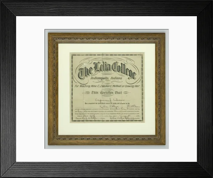 Framed Print : Diploma from The Lelia College, 1916. Creator: Unknown Framed Print : Diploma from The Lelia College, 1916. Creator: Unknown