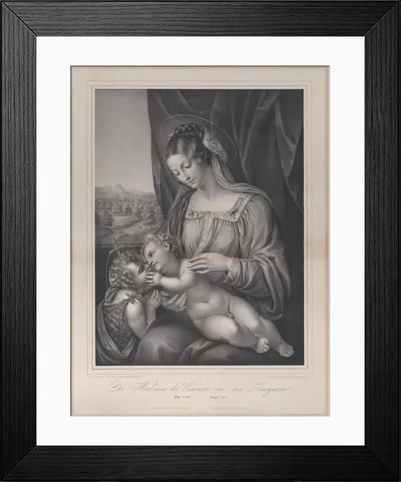 Framed Print : The Virgin and child with the infant Saint John the Baptist Framed Print : The Virgin and child with the infant Saint John the Baptist