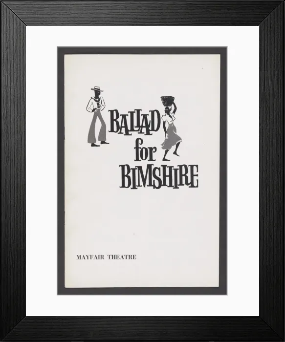Framed Print : Theatre programme for Ballad for Bimshire, 1963. Creator: Unknown Framed Print : Theatre programme for Ballad for Bimshire, 1963. Creator: Unknown